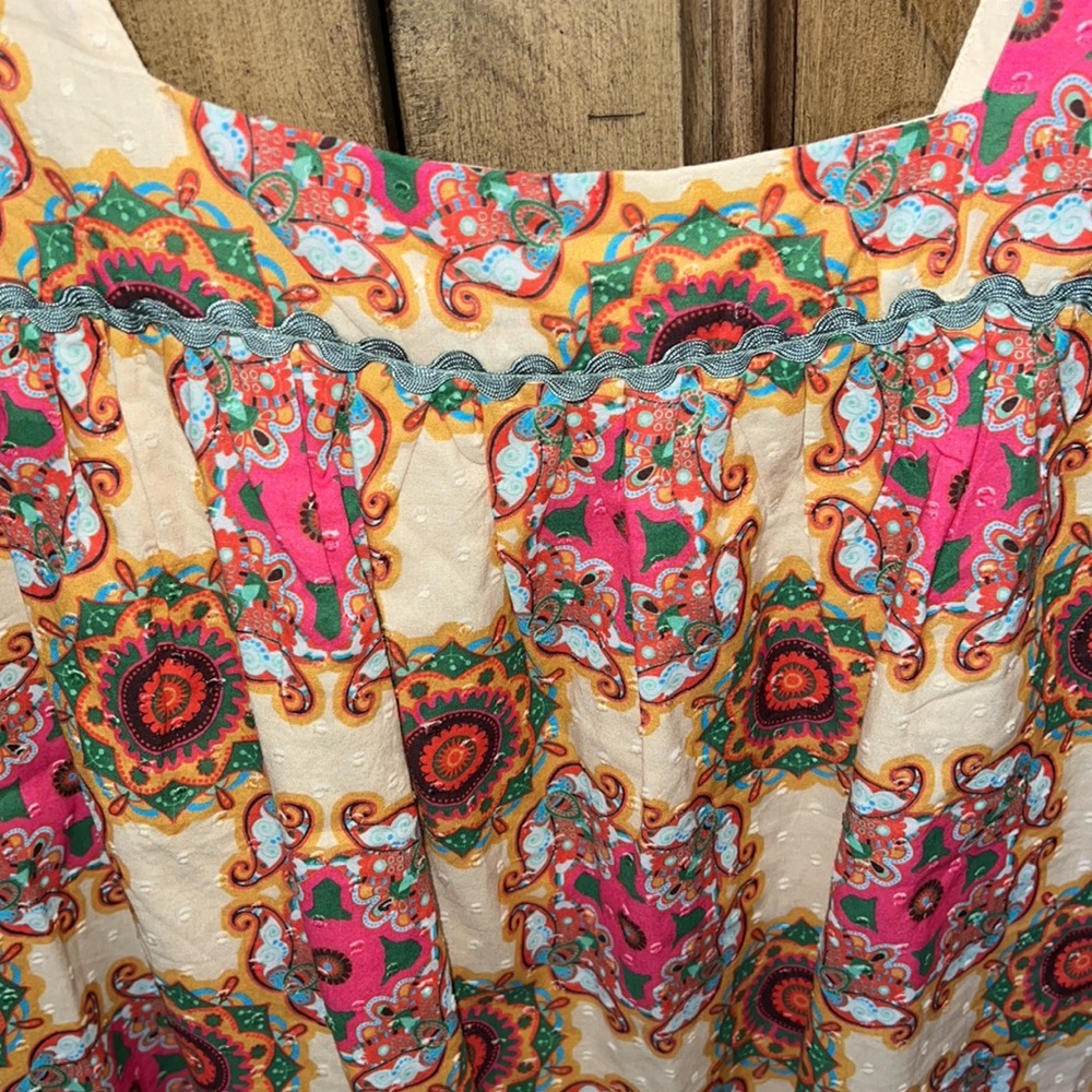 Anthropologie Let Me Be Abstract Ruffled Tank Petite - Picture 7 of 10